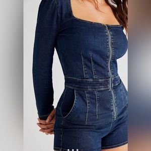 Free People Jean Romper
